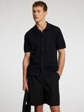 Selected KORTE MOUWEN GEBREIDE POLO, Black, highres - 16097564_Black_008.jpg