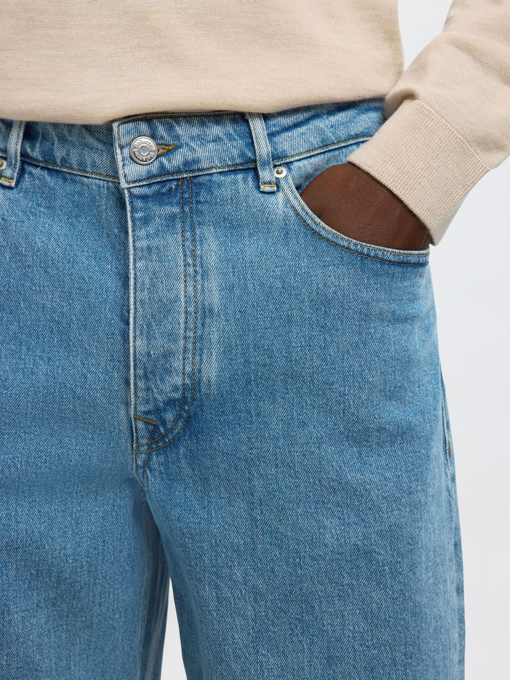 220 LOOSE FIT JEANS, Light Blue Denim, highres