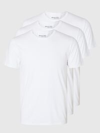 3-PACK COTTON T-SHIRT, Bright White, highres