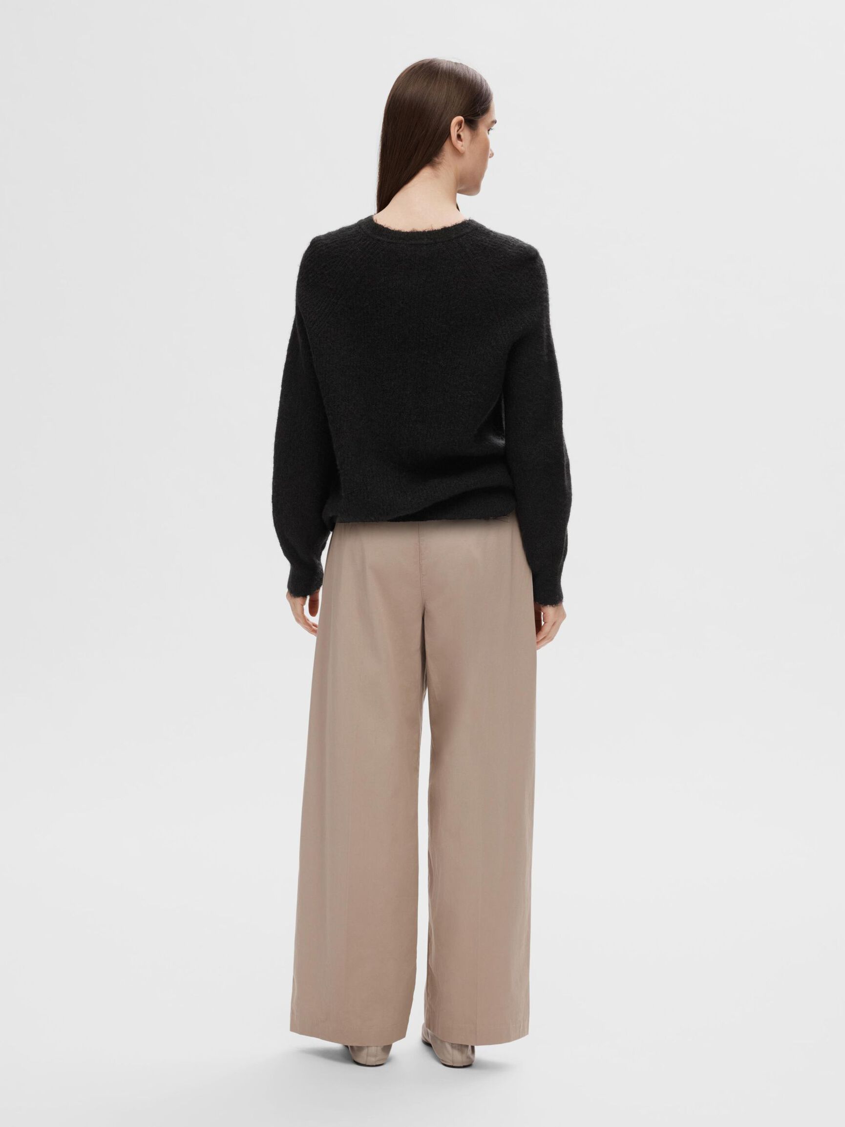 LONG-SLEEVED CARDIGAN, Black, highres