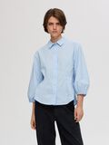 Selected COTTON 3/4 SLEEVED SHIRT, Cashmere Blue, highres - 16097362_CashmereBlue_003.jpg