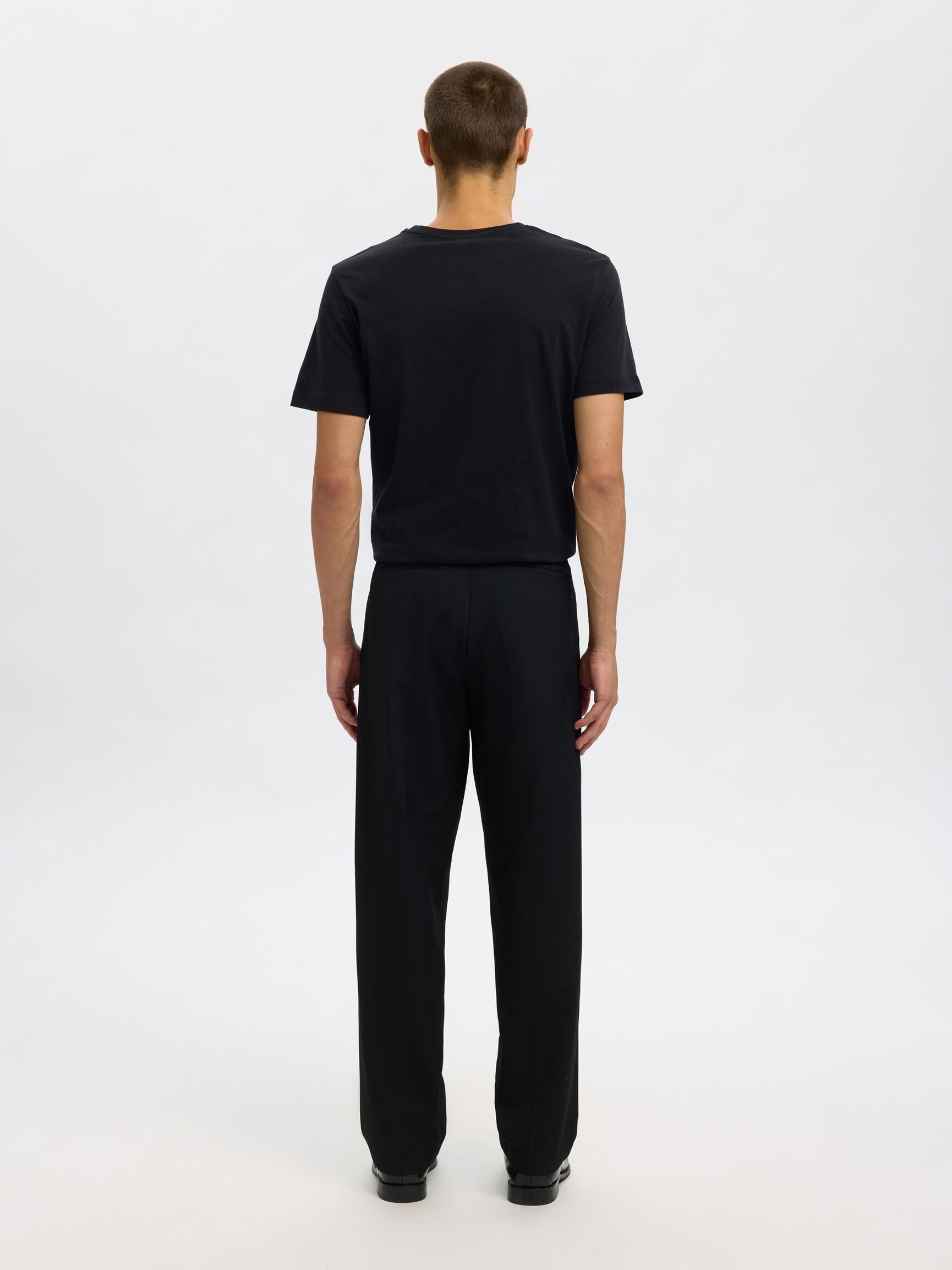 220 LOOSE-FIT TROUSERS, Black, highres