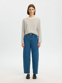 GESTREEPT T-SHIRT MET LANGE MOUWEN, Delicioso, highres