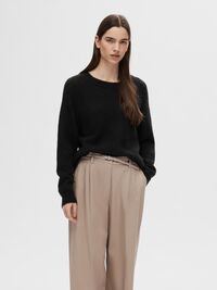 PULLOVER A MAGLIA, Black, highres
