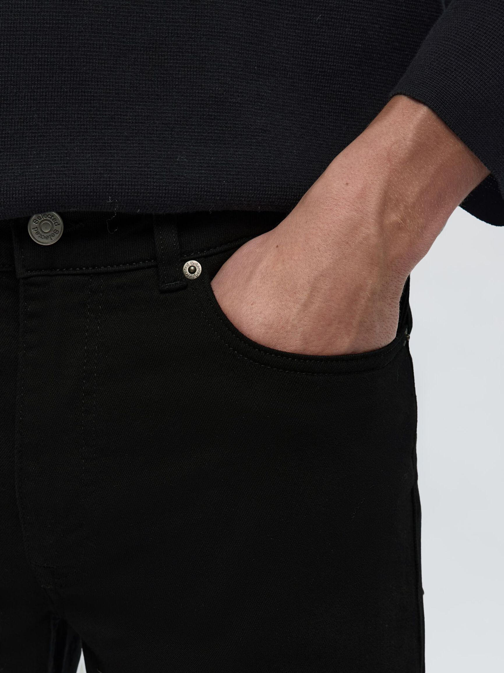175 SLIM FIT JEANS, Black Denim, highres