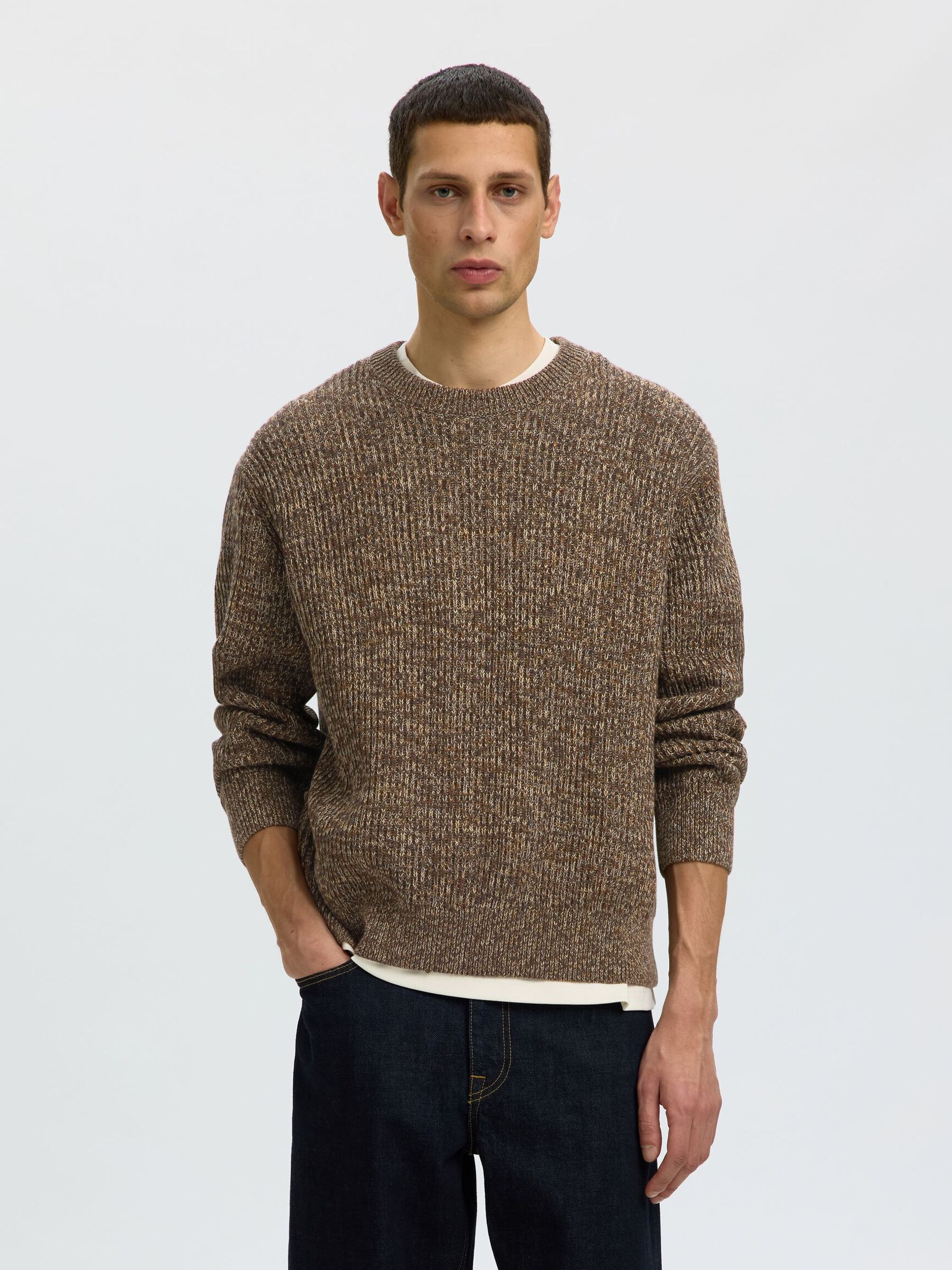 100% COTTON PULLOVER, Turkish Coffee, highres