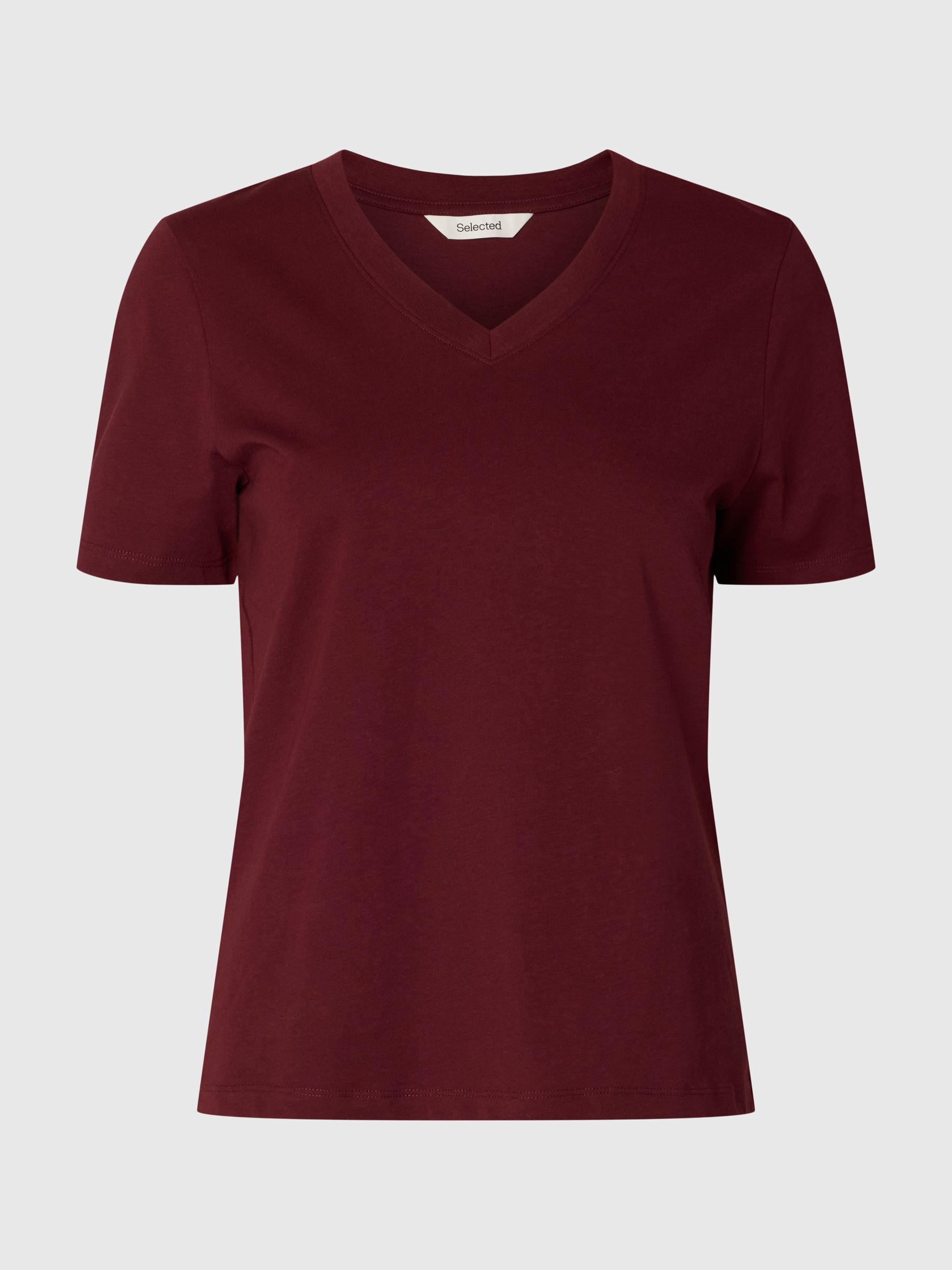CLASSIC V-NECK T-SHIRT, Tawny Port, highres