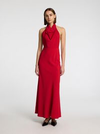 SANS MANCHES ROBE DOS NU, Savvy Red, highres