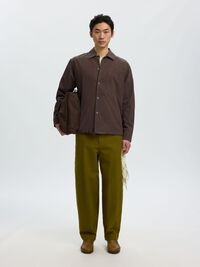 RELAXED FIT OVERSHIRT, Turkish Coffee, highres