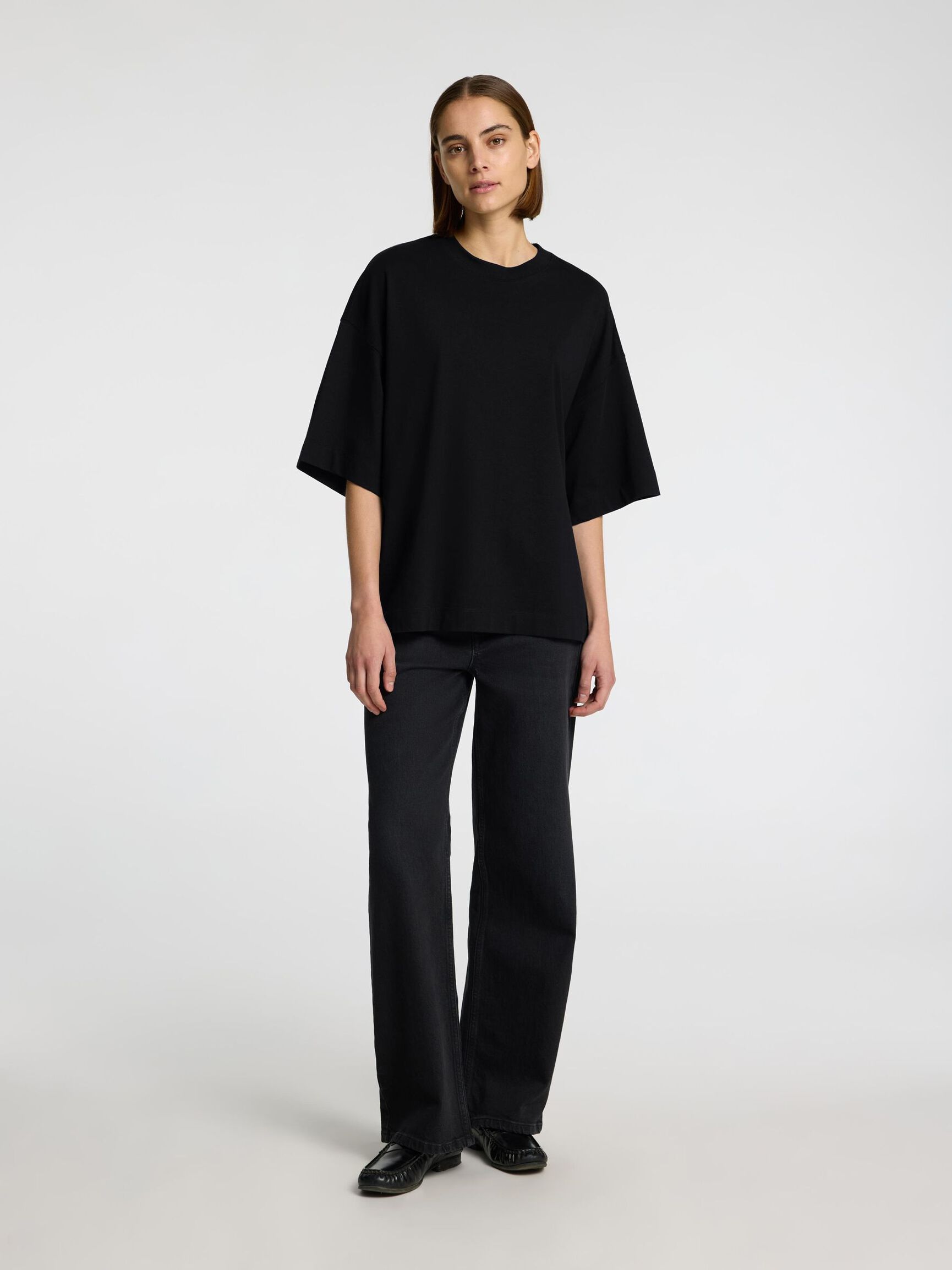 ESSENTIAL OVERSIZED T-SHIRT, Black, highres