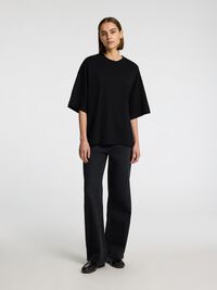 T-SHIRT OVERSIZE, Black, highres