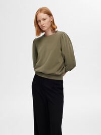 PUFF SLEEVE SWEATSHIRT, Kalamata, highres