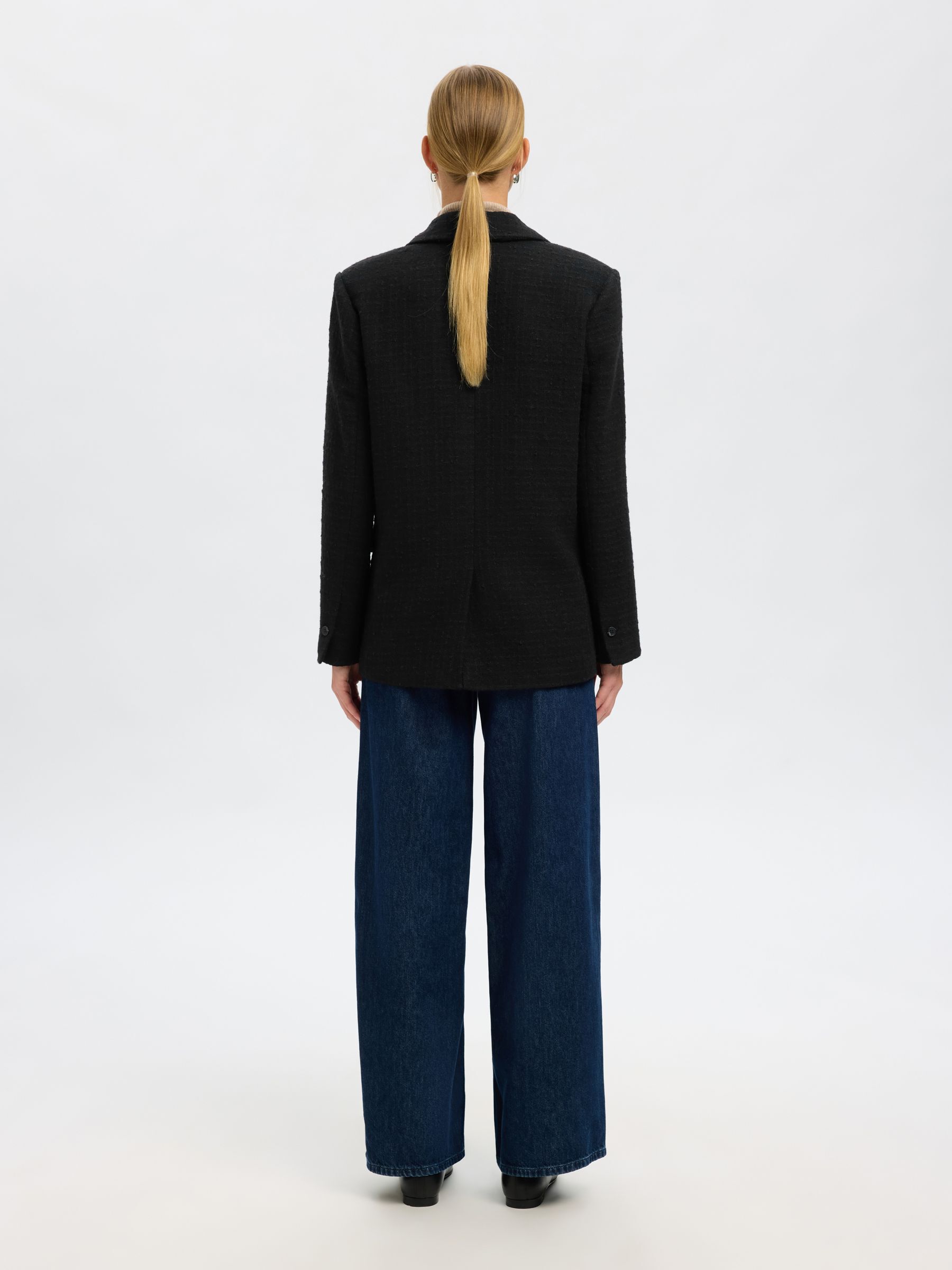 MARYNARKA JEDNORZĘDOWA, Black, highres