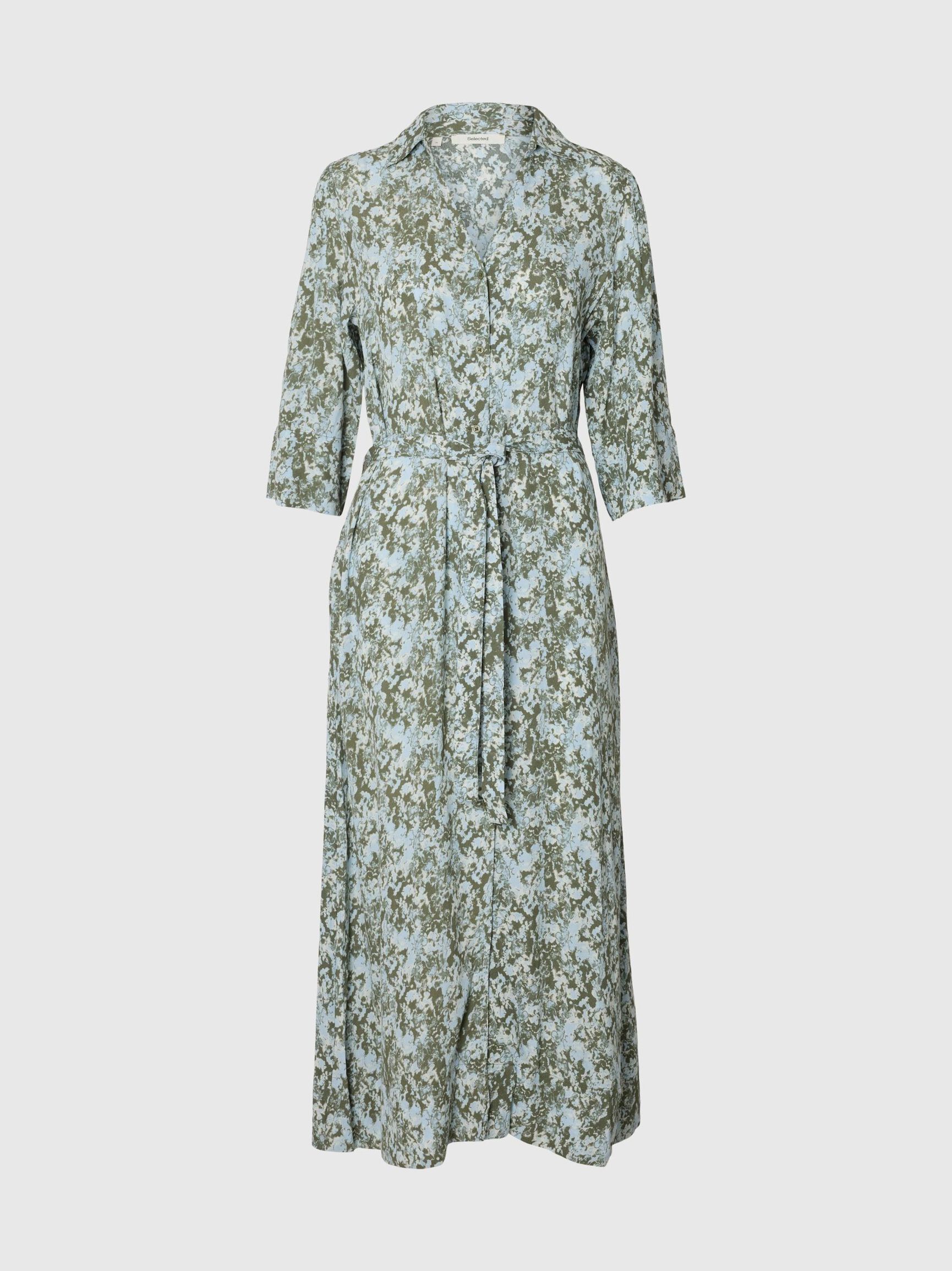 VISCOSE  MAXI DRESS, Deep Lichen Green, highres