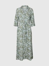 VISCOSE  MAXI DRESS, Deep Lichen Green, highres