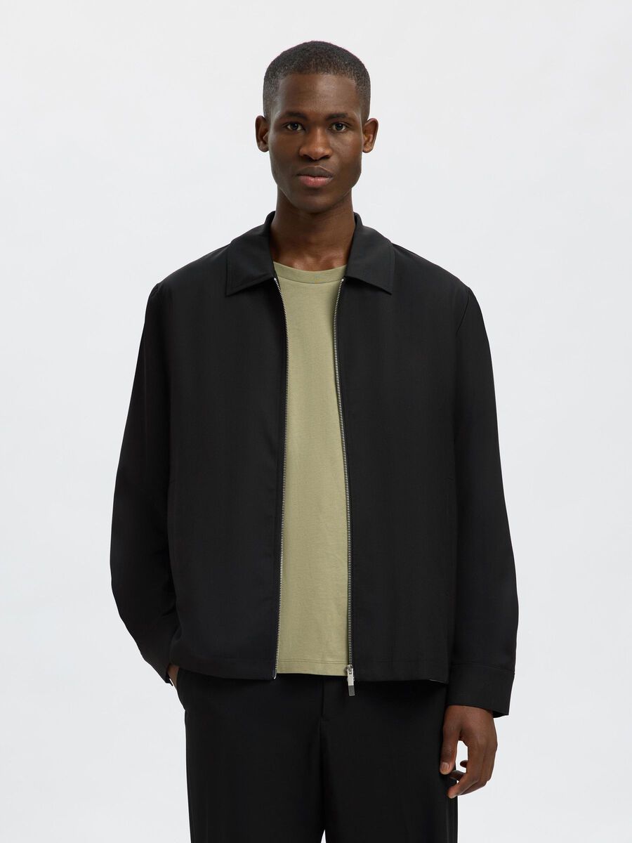 Selected LEICHTE KURZJACKE, Black, highres - 16097712_Black_003.jpg