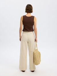 MEZCLA DE CÁÑAMO PANTALONES DE PIERNA ANCHA, Birch, highres