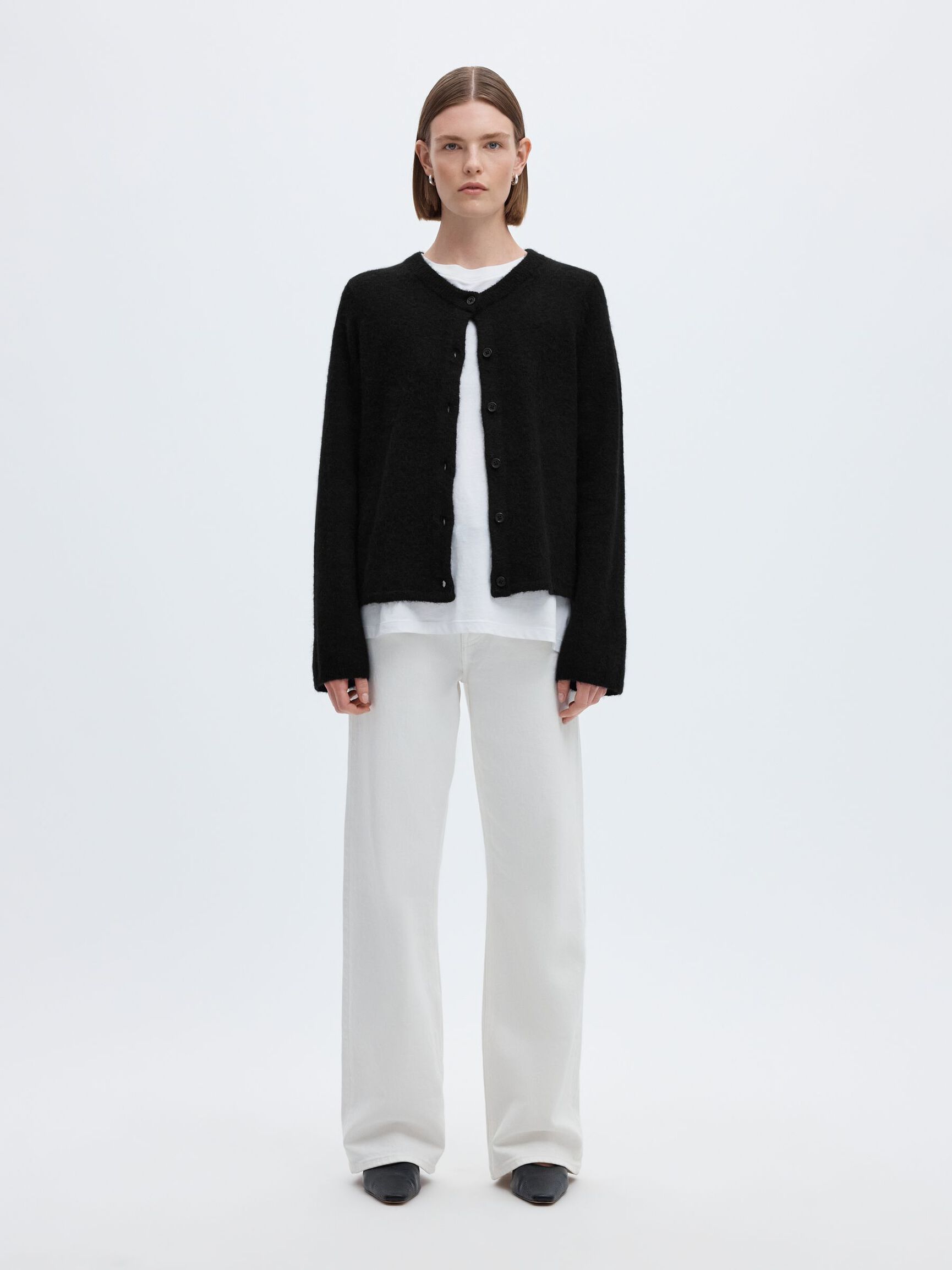 CARDIGAN, Black, highres