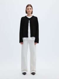 CARDIGAN, Black, highres