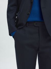 100% WOOL SUIT TROUSERS, Dark Sapphire, highres