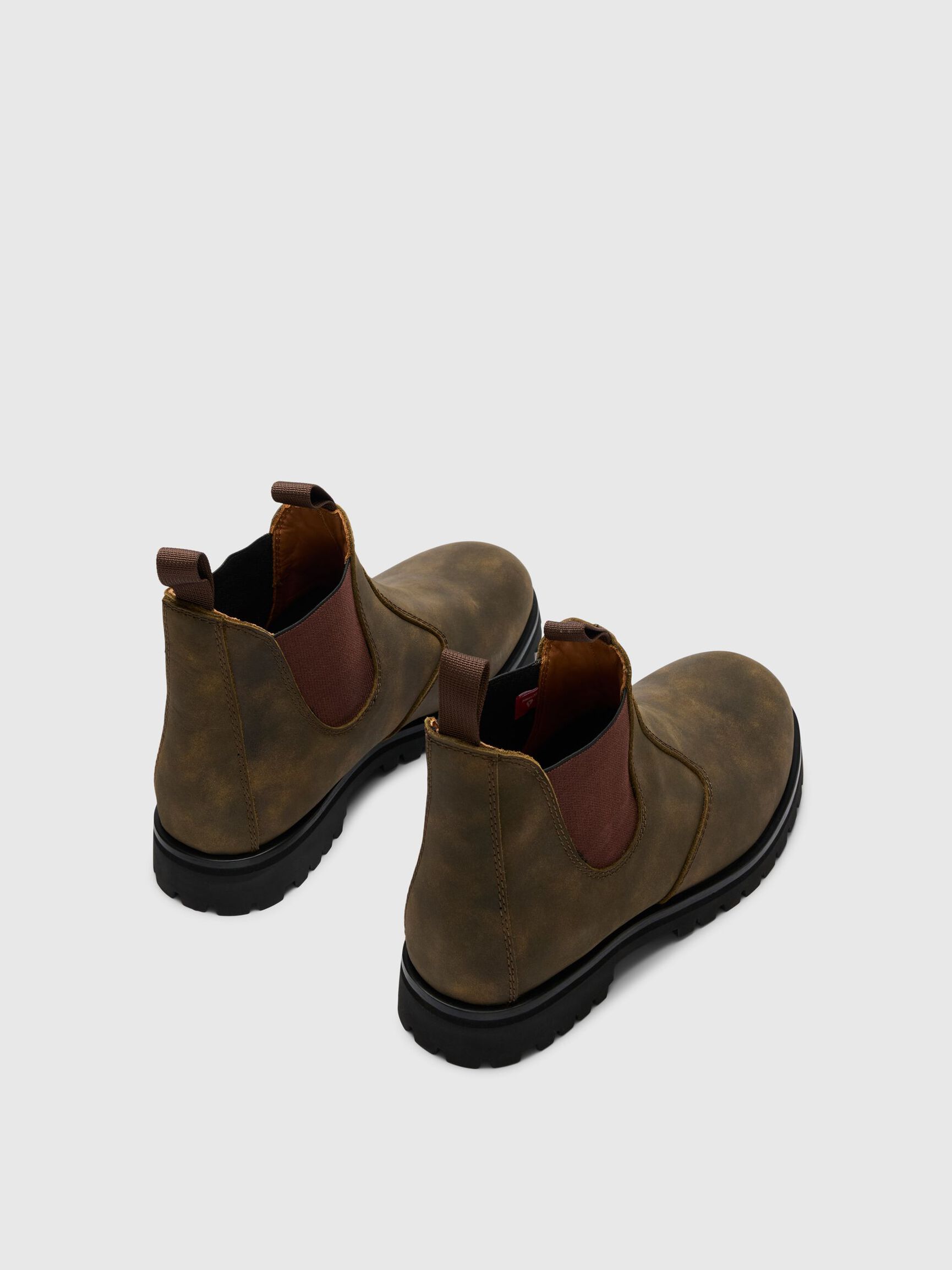 LUG SOLE LEATHER CHELSEA BOOTS, Grape Leaf, highres