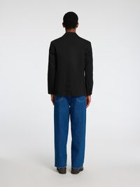 100% COTTON BLAZER, Black, highres