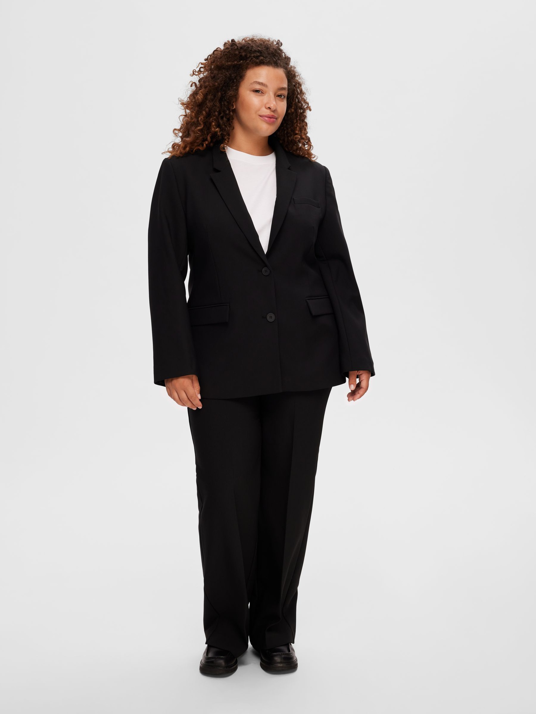 KLASSISCHER EINREIHIGER BLAZER, Black, highres