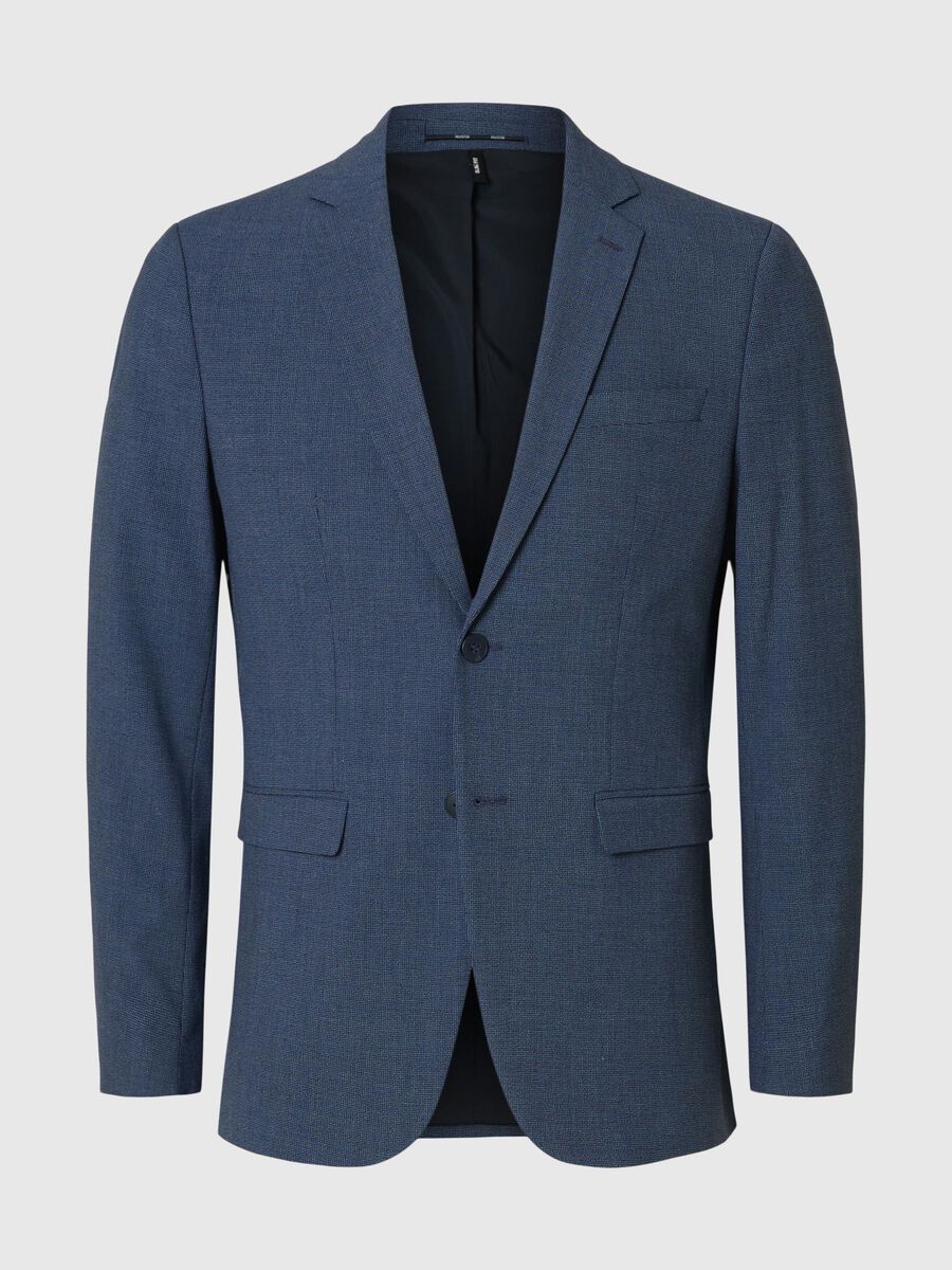 Selected VISCOSE BLEND SLIM FIT BLAZER, Dark Blue, highres - 16094325_DarkBlue_1115777_001.jpg
