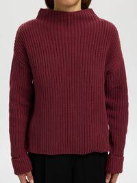 OVERSIZED PULLOVER, Tawny Port, highres