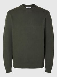 RONDE HALS SWEATER, Forest Night, highres