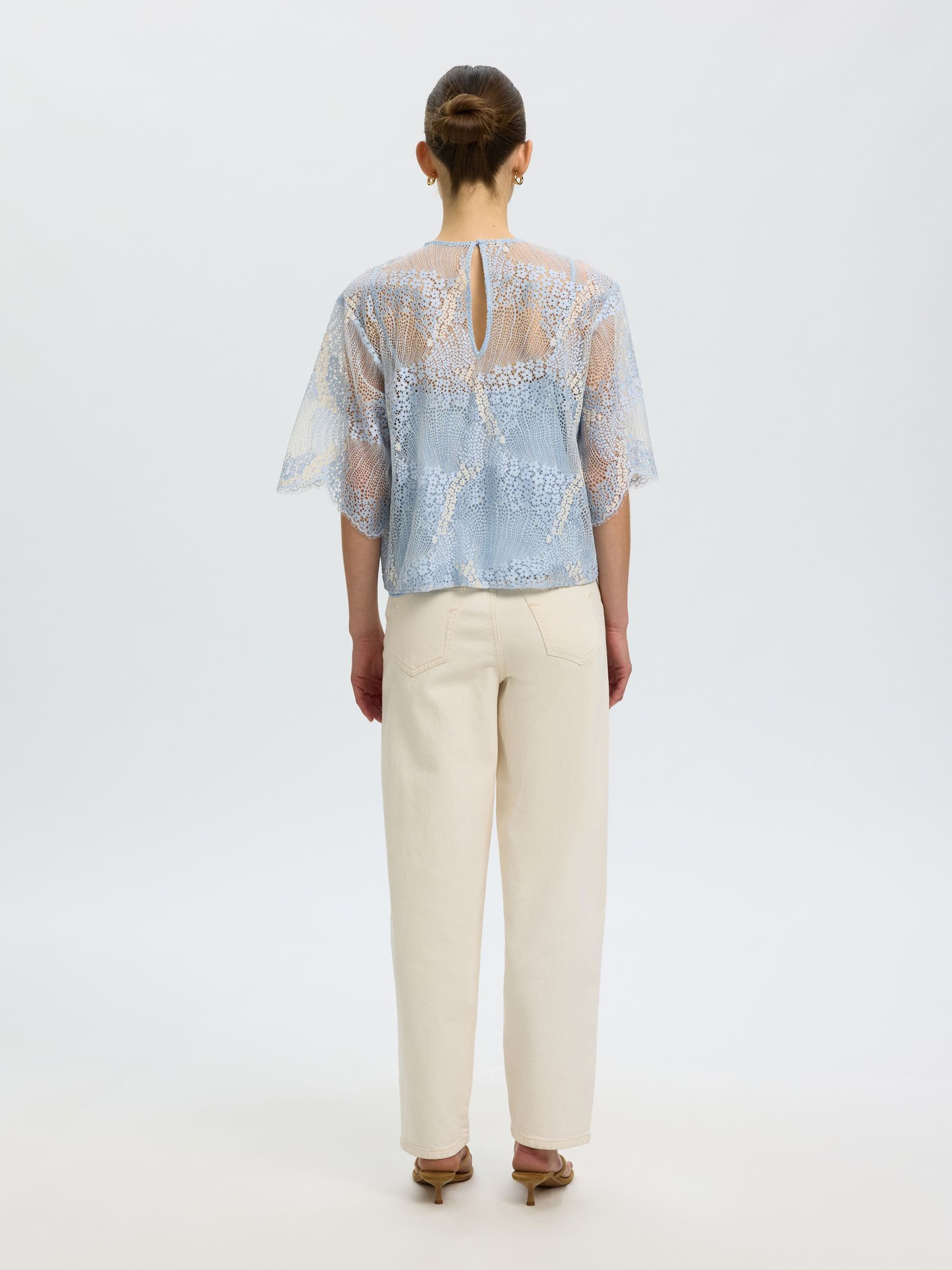 BLONDE KORT TOP, Cashmere Blue, highres
