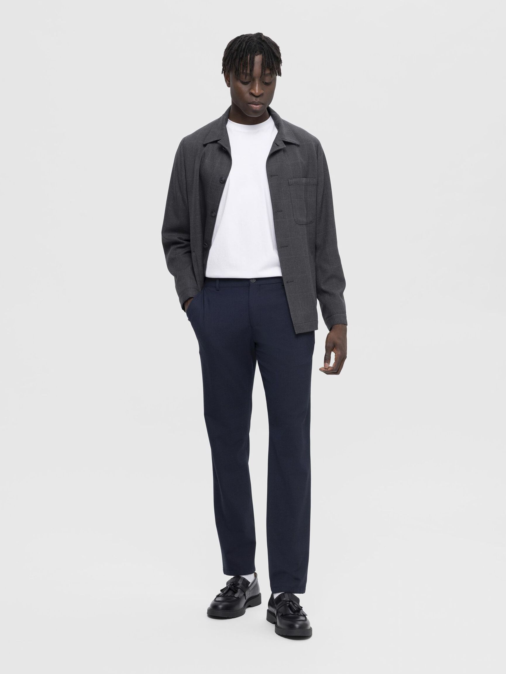 175 SLIM-FIT TROUSERS, Dark Sapphire, highres