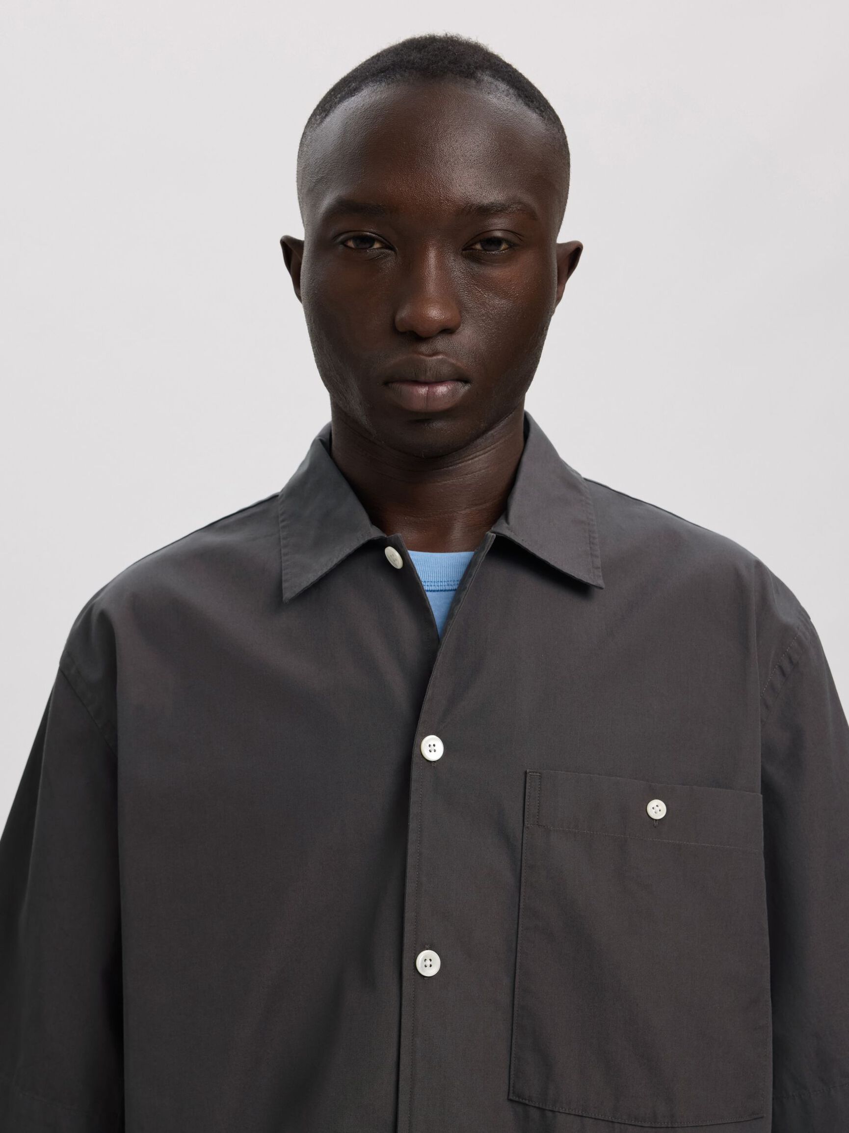 RELAXED FIT SHORT SLEEVED SHIRT, Forged Iron, highres
