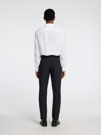 SLIM FIT SUIT TROUSERS, Black, highres