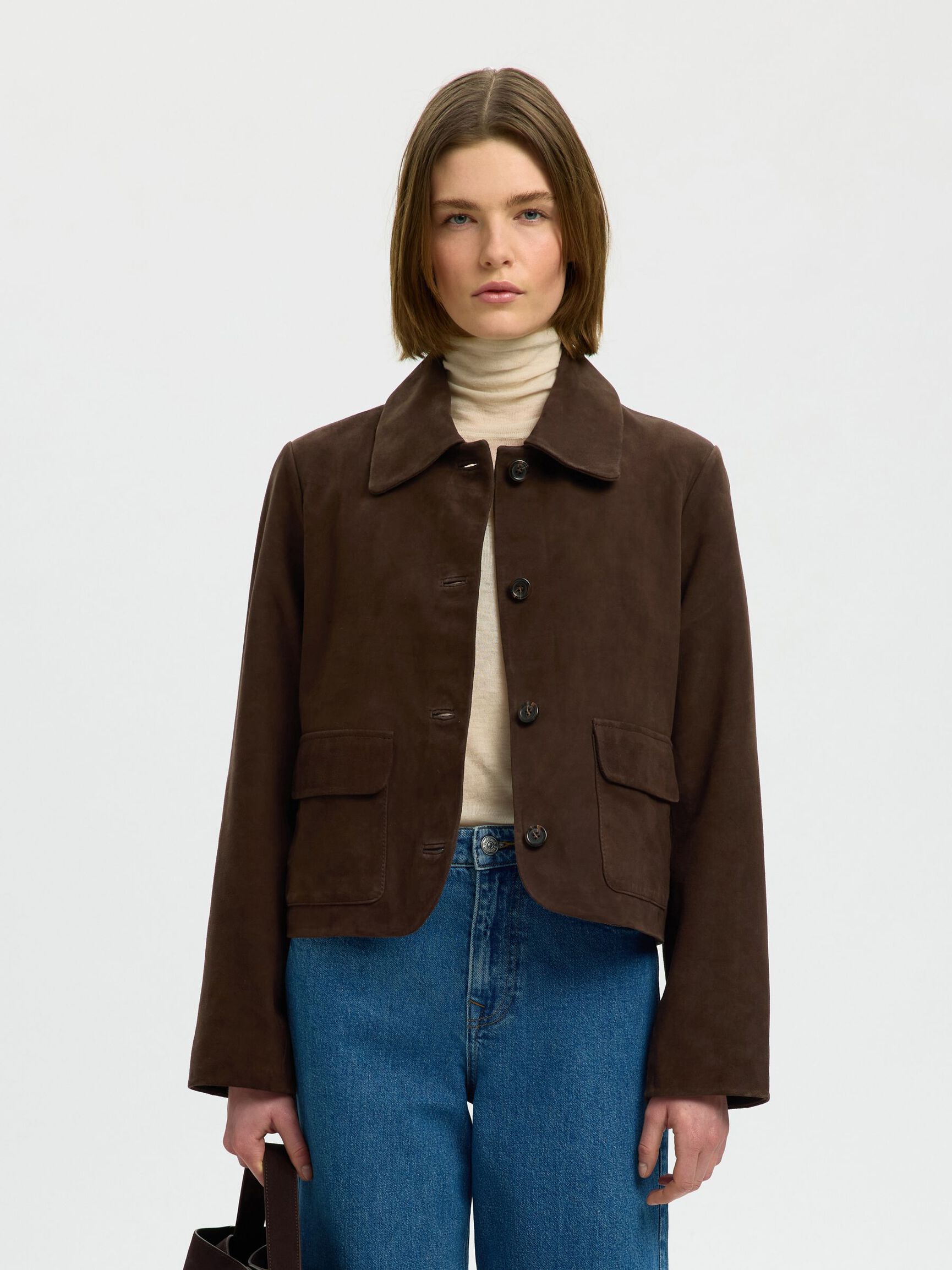 100% SUEDE JACKET, Delicioso, highres