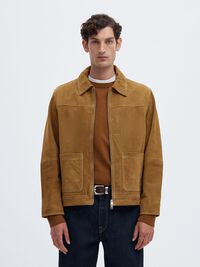 SUEDE JACKET, Monks Robe, highres