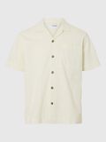 Selected 100% COTTON SHORT SLEEVED SHIRT, Egret, highres - 16096907_Egret_001.jpg