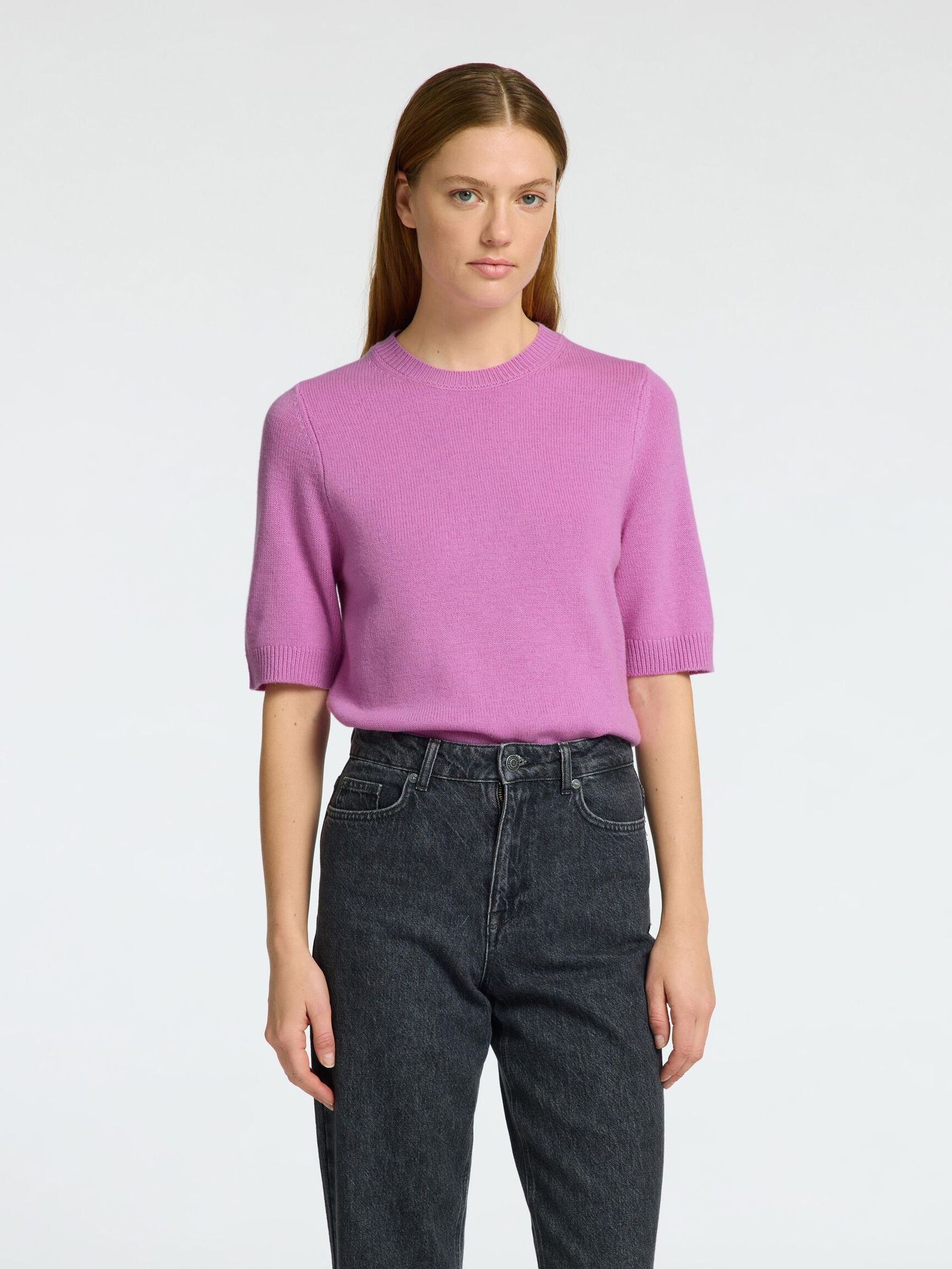 CASHMERE BLEND TOP, First Bloom, highres