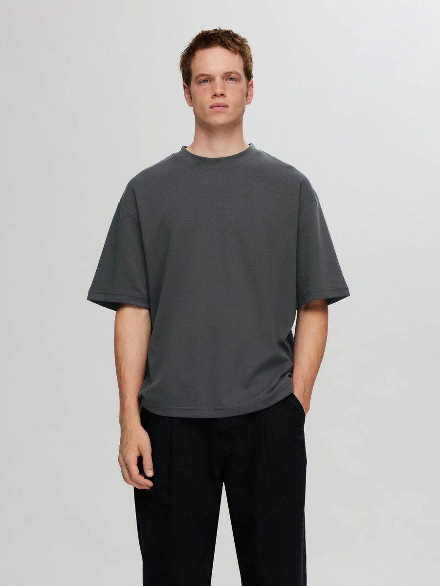 Selected LOOSE FIT T-SKJORTE, Asphalt, highres - 16094143_Asphalt_003.jpg