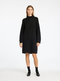 LAINE MÉLANGÉE MINI-ROBE, Black, highres
