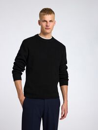 MAGLIONE GIROCOLLO, Black, highres
