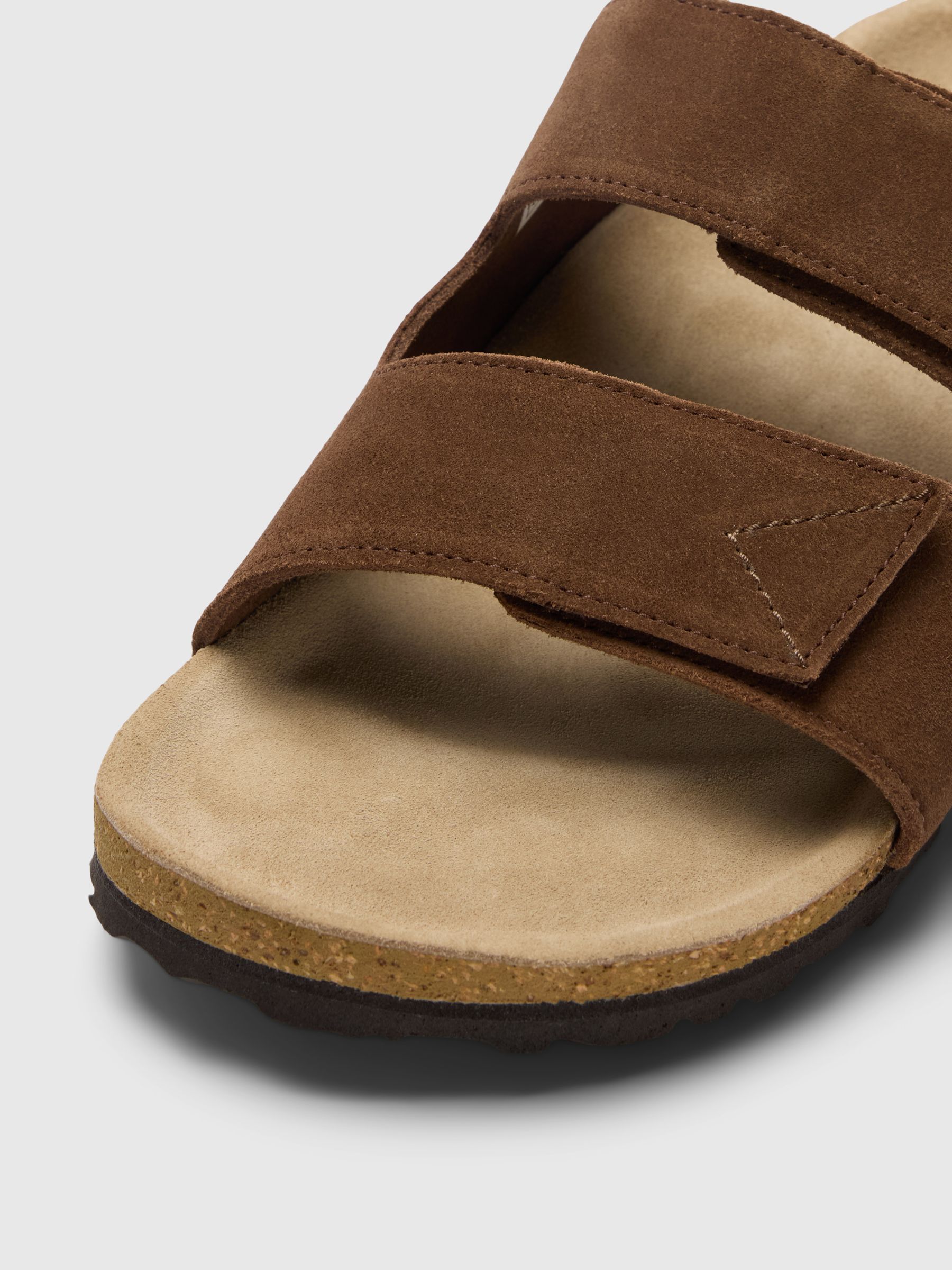 SUEDE SLIDERS, Chocolate Brown, highres