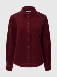 REGULAR FIT CORDUROY SHIRT, Tawny Port, highres