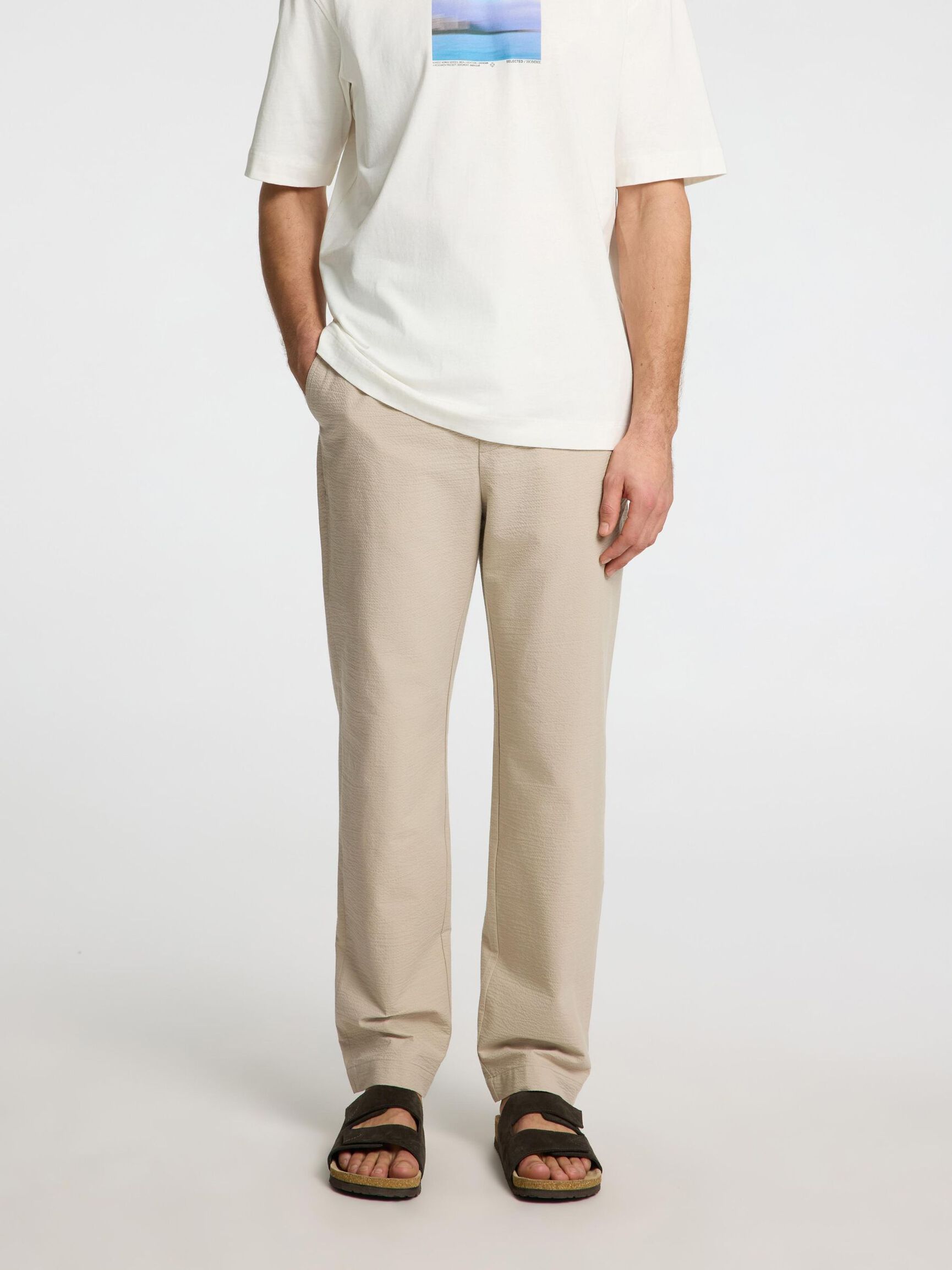 196 BAUMWOLL STRAIGHT LEG HOSE, Pure Cashmere, highres