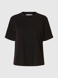 GLITTER SHORT SLEEVED TOP, Delicioso, highres