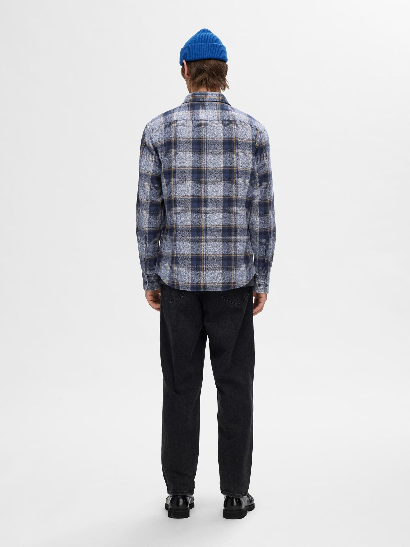 100% COTTON FLANNEL SHIRT, Sky Captain, highres
