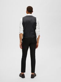 KLASSIEK WOLMIX GILET, Black, highres