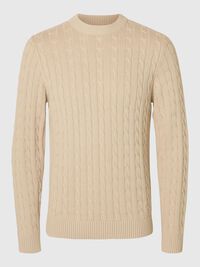 PULLOVER A MAGLIA, Oatmeal, highres