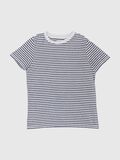 Selected STRIBET T-SHIRT, Peacoat, highres - 80000185_Peacoat_001.jpg
