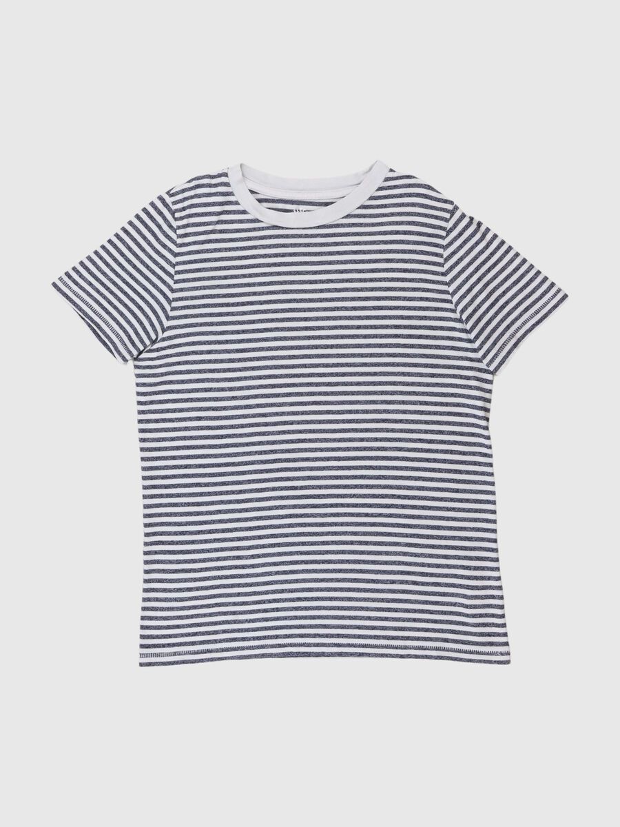 Selected STRIBET T-SHIRT, Peacoat, highres - 80000185_Peacoat_001.jpg